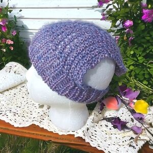 Hand Knit Cottagecore Bandana Size Youth/Sm Adult